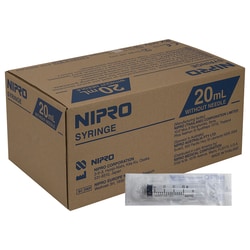 Med Vet International Nipro Syringe, 20mL, Luer Slip, 50/Box, JD+20ES,