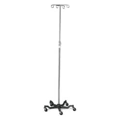 Med Vet International IV Pole w/ 4 hooks and 5 legs, 2/case