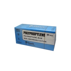 Med Vet International&nbsp;Oasis Polypropylene Suture, Size 4-0, with NFS-2 Needle, 12/Box, Veterinary Use Only