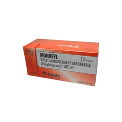 Med Vet International Oasis Monofyl Suture, Size 4-0, with NFS-2 Needle,