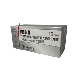 Med Vet International Oasis PDO Suture, Size 4-0, with NSH Needle, 12/Box,