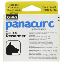 Med Vet International Panacur C Canine Dewormer 1gm Packet (10Lbs), 30 Packets/Box