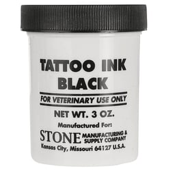 Med Vet International Ph Tattoo Ink Jar, Black, 3Oz, Each, Quantity: Each