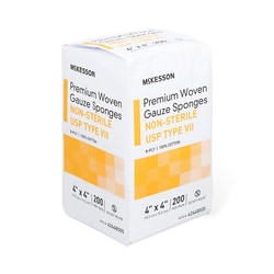 Med Vet International Gauze Sponges, 4x4, Non-Sterile, 8-Ply, 200/pkg