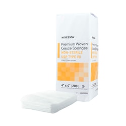Med Vet International Gauze Sponges, 4x4, Non-Sterile, 200/pkg, 15 Packages