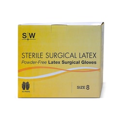 Med Vet International Powder Free Sterile Surgical Gloves, Individually Wrapped Surgeon's Gloves, Size 8, 50 Pairs