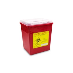 Med Vet International Sharps Container, 2 Gallons, Locking Top Flap, Polypropylene,
