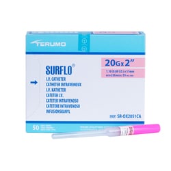 Med Vet International Terumo Surflo IV Catheter, 20G x 2in, Quantity: Each