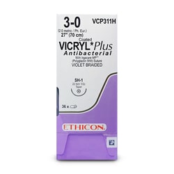 Med Vet International Ethicon Coated Vicryl Plus Antibacterial Suture,