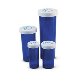Med Vet International Blue Prescription Vial, 6 Dram, 600/Case, Quantity:
