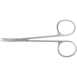 Med Vet International 4 1/2in Von Klaus Iris Scissors, Sharp/Sharp/Curved, German Grade