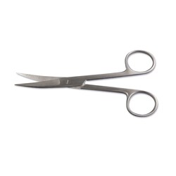 Med Vet International&nbsp;Operating Scissors, 4in, Curved, Sharp/Sharp Tip, German Grade, Von Klaus