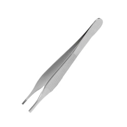 Med Vet International 4.75-in (12.0cm) Von Klaus Adson-Brown Tissue Forceps, 7x7 Teeth, Straight Tips, German Surgical Steel