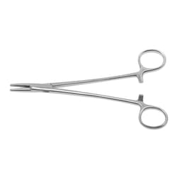 Med Vet International Mayo-Hegar Needle Holder, 8-in., Fenestrated Jaws, Von Klaus German Surgical Steel
