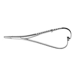 Med Vet International Mathieu Needle Holder, 6.25-in, Spring Handles, Serrated