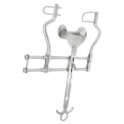 Med Vet International&nbsp;Balfour Abdominal Retractor, 7.375in, Fixed Fenestrated Side Blades, Von Klaus German Surgical Steel