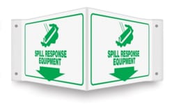HCL Labels Spill Response Equipment Projecting Sign - 8" x 12" 3D, Quantity: