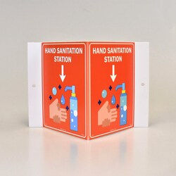 HCL Labels&nbsp;Hand Sanitation Station Projecting Sign - 3D 6” x 5” Plastic sign