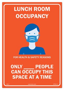 HCL Labels Lunch Room Occupancy - Only _ People Can Occupy This Space at