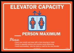HCL Labels Elevator Capacity Person Maximum - For Each Floor at Elevator
