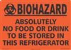 HCL Labels Biohazard - Absolutely No Food Or Drink - 2" x 3" Adhesive Vinyl