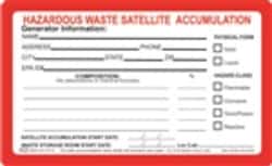HCL Labels Hazardous Waste Satellite Accumulation Label - 6" x 6" Adhesive