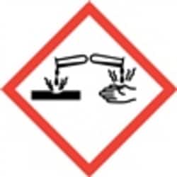 HCL Labels Corrosive Pictogram GHS Symbol - 2" x 2" Adhesive Vinyl (Pack
