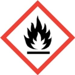 HCL Labels Flame Pictogram GHS Symbol - 6" x 6" Adhesive Vinyl (Pack of