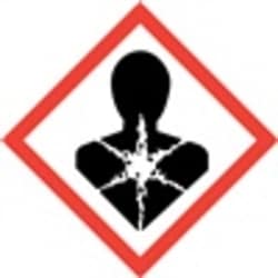 HCL Labels Health Hazard Pictogram GHS Symbol - 2" x 2" Adhesive Vinyl