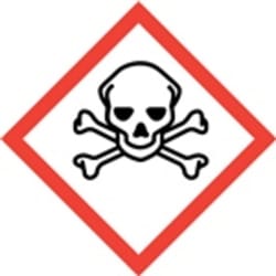 HCL Labels Skull And Crossbones - Toxic Pictogram GHS Symbol - 6" x 6"
