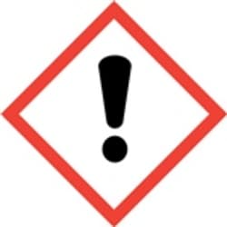HCL Labels Exclamation Mark Pictogram GHS Symbol - 4" x 4" Adhesive Vinyl