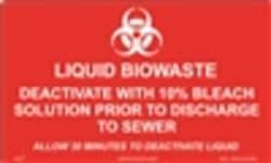 HCL Labels&nbsp;Red Biohazard - Liquid Biowaste Adhesive Vinyl Label - 3