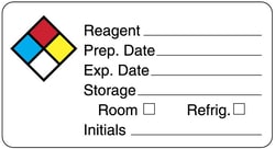 Veriad Laboratory Reagent Label, 3" x 1-5/8", Roll of 320 Labels, Quantity: