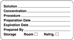 Veriad Laboratory Reagent Label, 3" x 1-5/8" 320 Labels/Roll, Quantity: