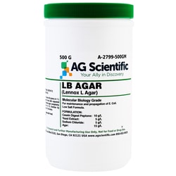 AG Scientific Inc LB Agar Low Salt Powder 500 G, Quantity: Each of 1