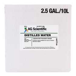 AG Scientific Inc DISTILLED WATER 10 L, Quantity: Each of 1