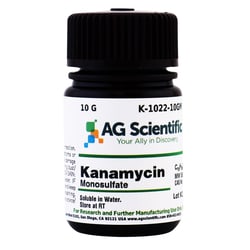 AG Scientific Inc Kanamycin Sulfate, 10 G, Quantity: Each of 1