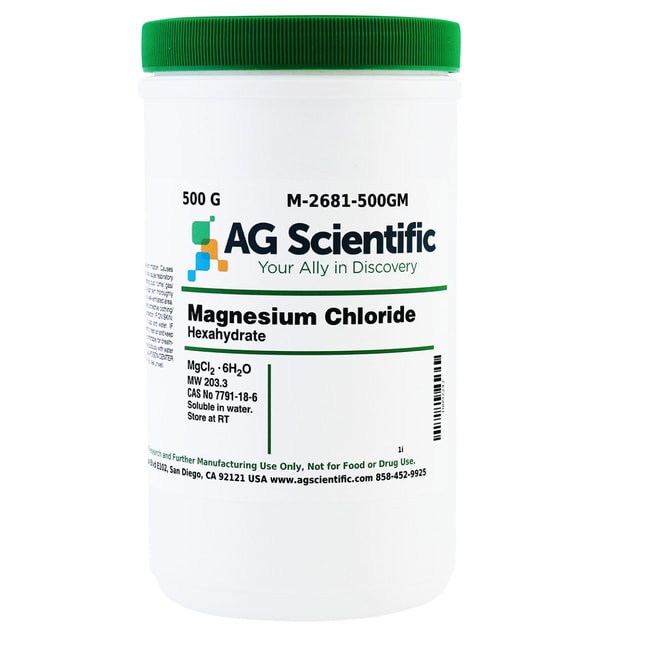 AG Scientific Inc MgCl2 Hexahydrate, 500 G, Quantity Each of 1