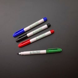 Quality Biological Inc Permanent Blue Ink Tube Marker, Fast Drying Blue Ink, 5/CS