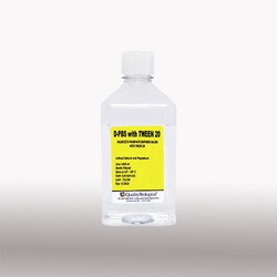 Quality Biological Inc DPBS with TWEEN 20 without Ca & Mg, 1000 mL, Quantity: