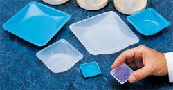 Accuflow Systems SQ WEIGH DISH, BLUE - 500/CS, Quantity: Case of 500