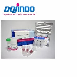 Dojindo Molecular Technologies Inc&nbsp;Fluorescein Labeling Kit-NH2 (3 samples) is used to prepare fluorescein-labeled proteins, high recovery in 1 hour, all processes in a single filtration tube, 50-200 µg/sample, Ex=500 nm, Em=525 nm.