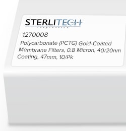 Sterlitech Corporation Polycarbonate (PCTG) Gold-Coated Membrane Filters,