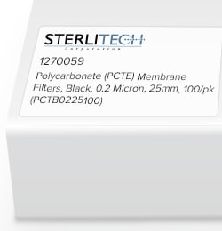 Sterlitech Corporation Polycarbonate (PCTE) Membrane Filters, Black, 0.2