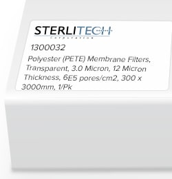 Sterlitech Corporation Polyester (PETE) Membrane Filters, Transparent,