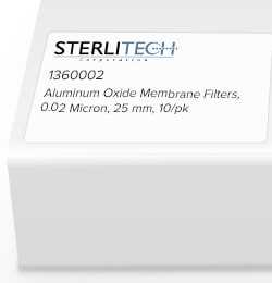 Sterlitech Corporation Aluminum Oxide Membrane Filters, 0.02 Micron, 25mm, 10/pk