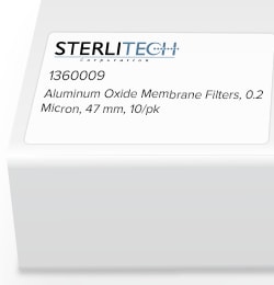 Sterlitech Corporation Aluminum Oxide Membrane Filters, 0.2 Micron, 47mm,