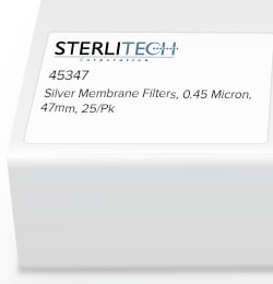 Sterlitech Corporation&nbsp;Sterlitech Silver Membrane, 0.45 Micron, 47mm, 25/Pk