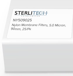 Sterlitech Corporation Nylon Membrane Filters, 5.0 Micron, 90mm, 25/Pk