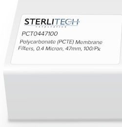 Sterlitech Corporation Polycarbonate (PCTE) Membrane Filters, 0.4 Micron, 47mm, 100/Pk